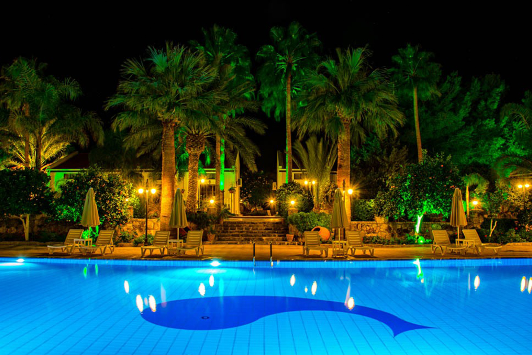 almond village night view kyrenia