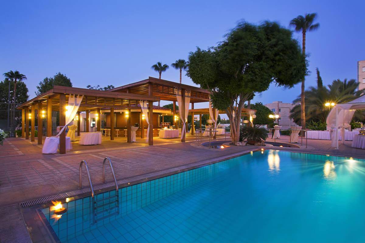 ajax hotel swimming pool wedding