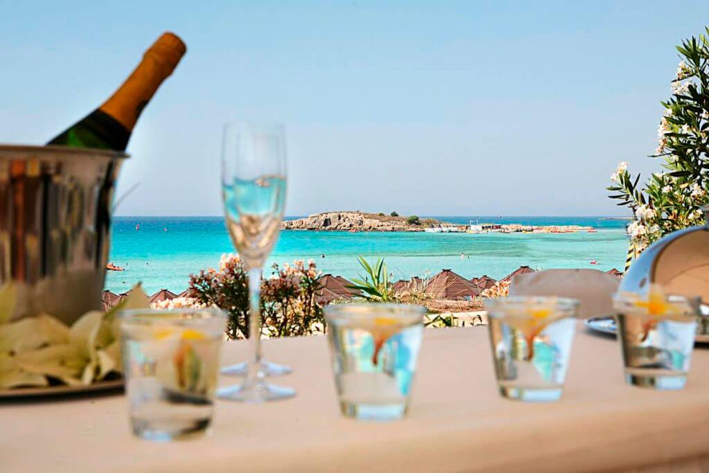 nissi beach hotel outdoor wedding cyprus