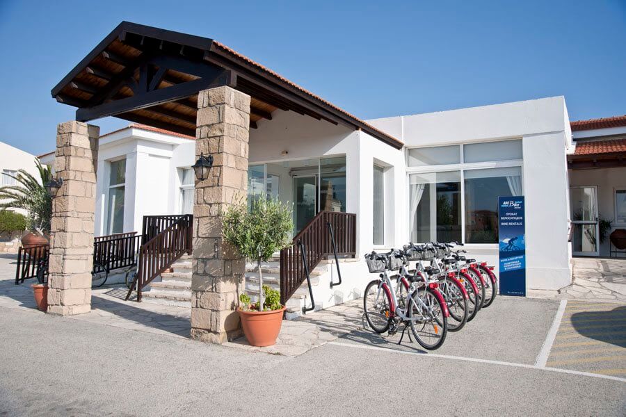 akti beach village resort entrance