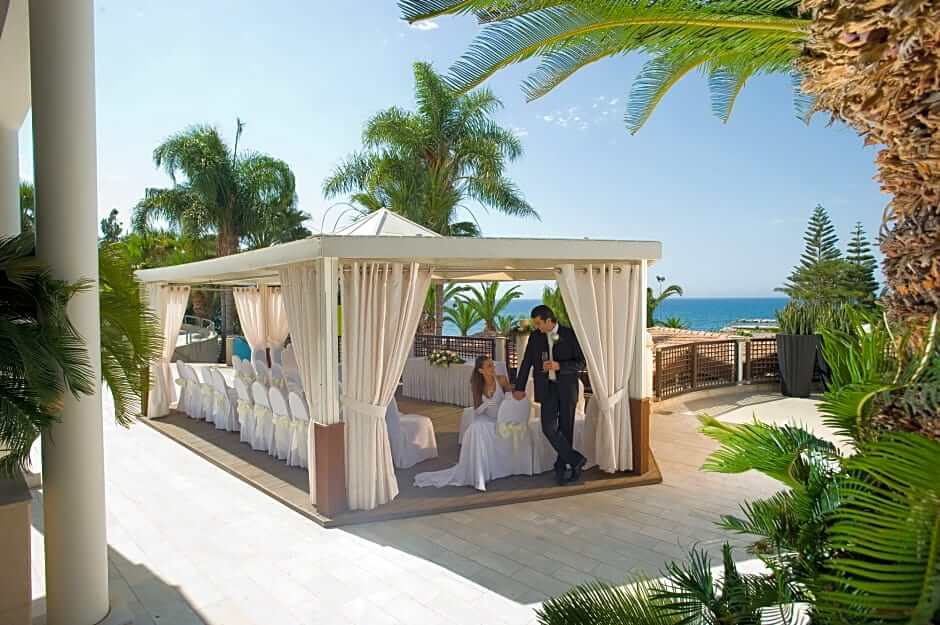 mediterranean beach hotel outdoor dining cyprus