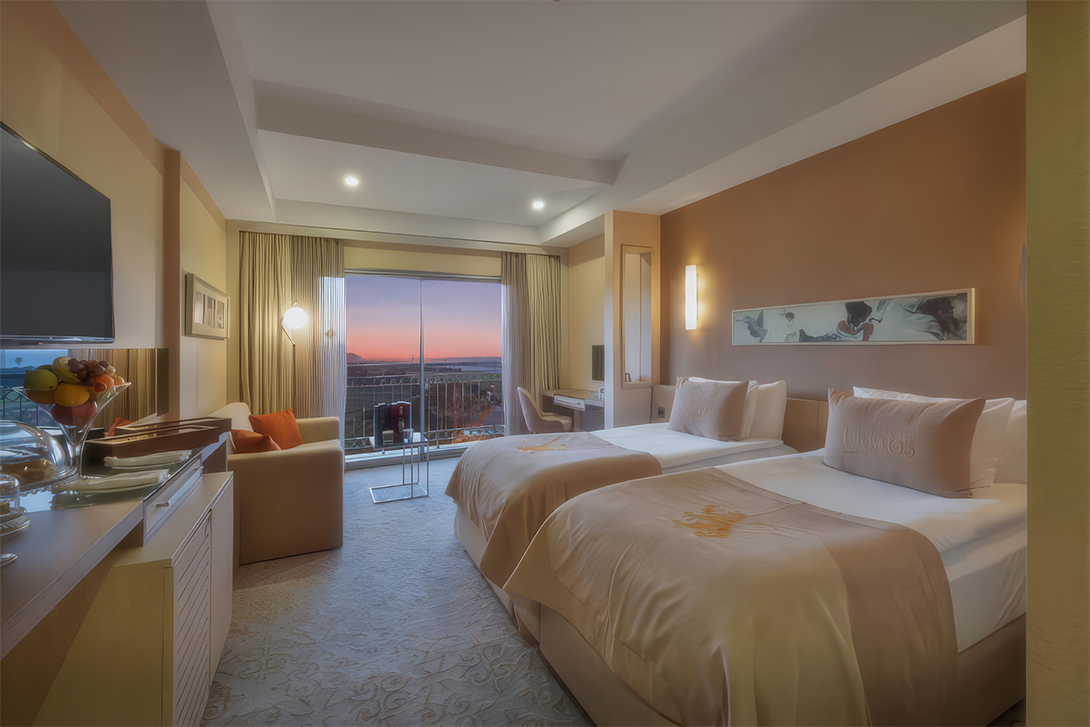 cratos single beds balcony kyrenia