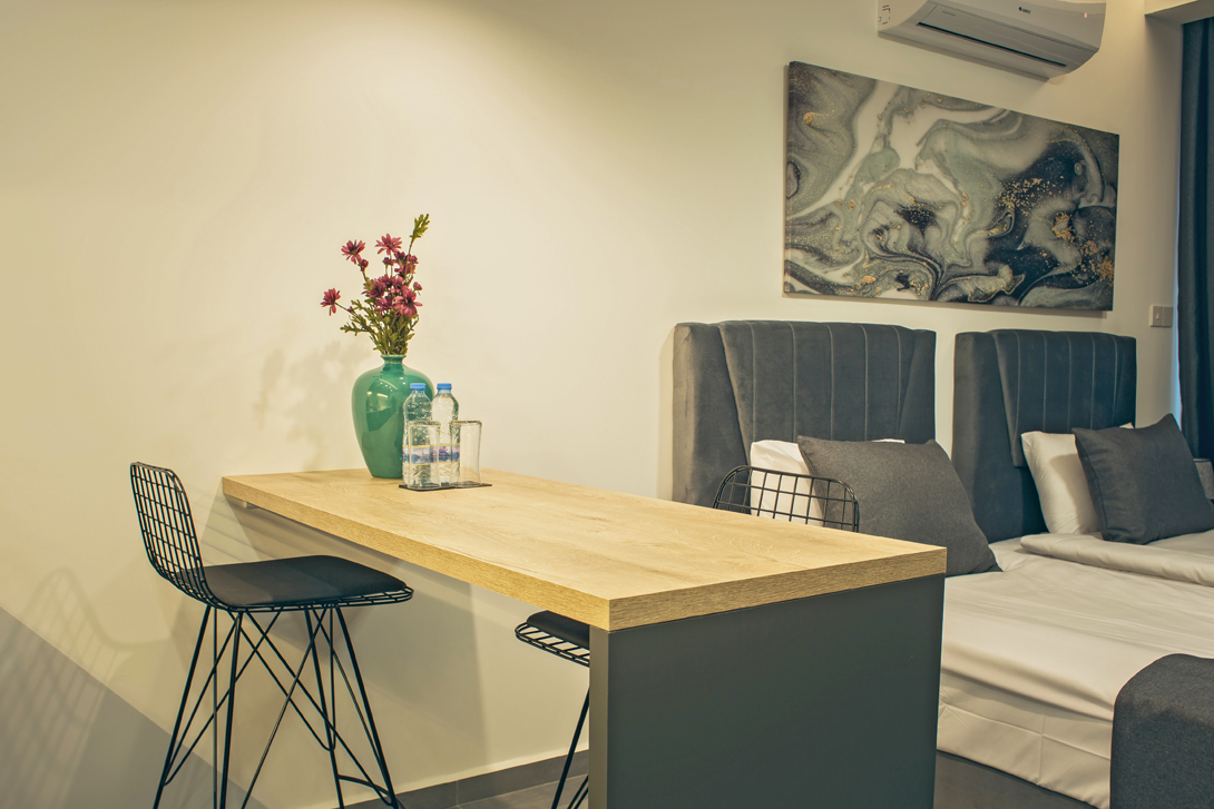 studio sitting courtyard famagusta