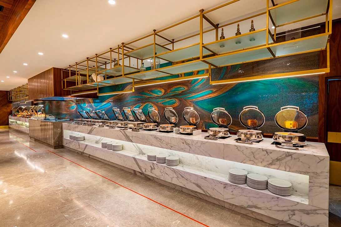 rocks hotel buffet area kyrenia