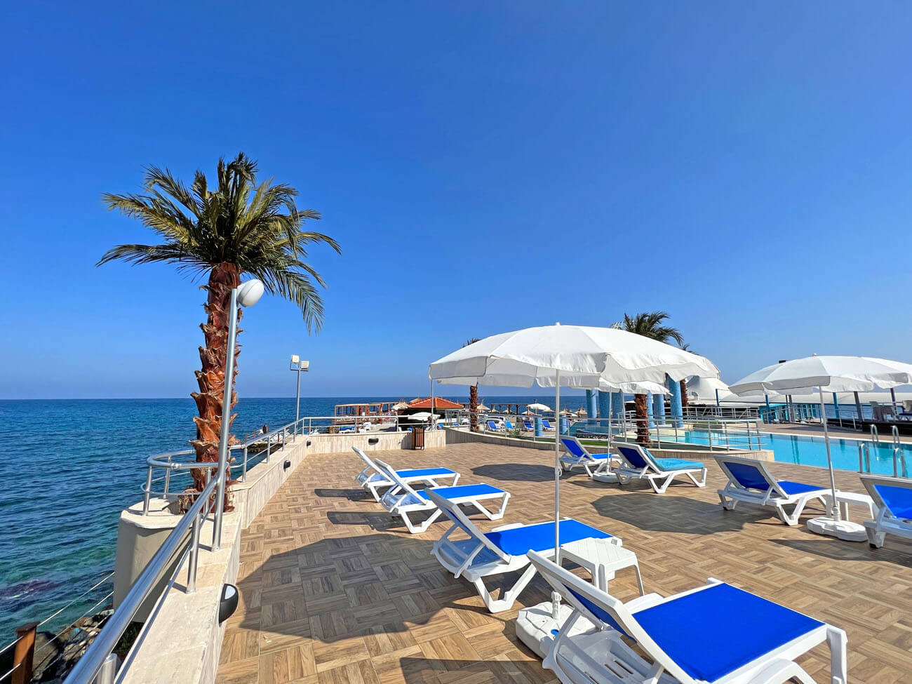 54 dome hotel beach sunbeds kyrenia