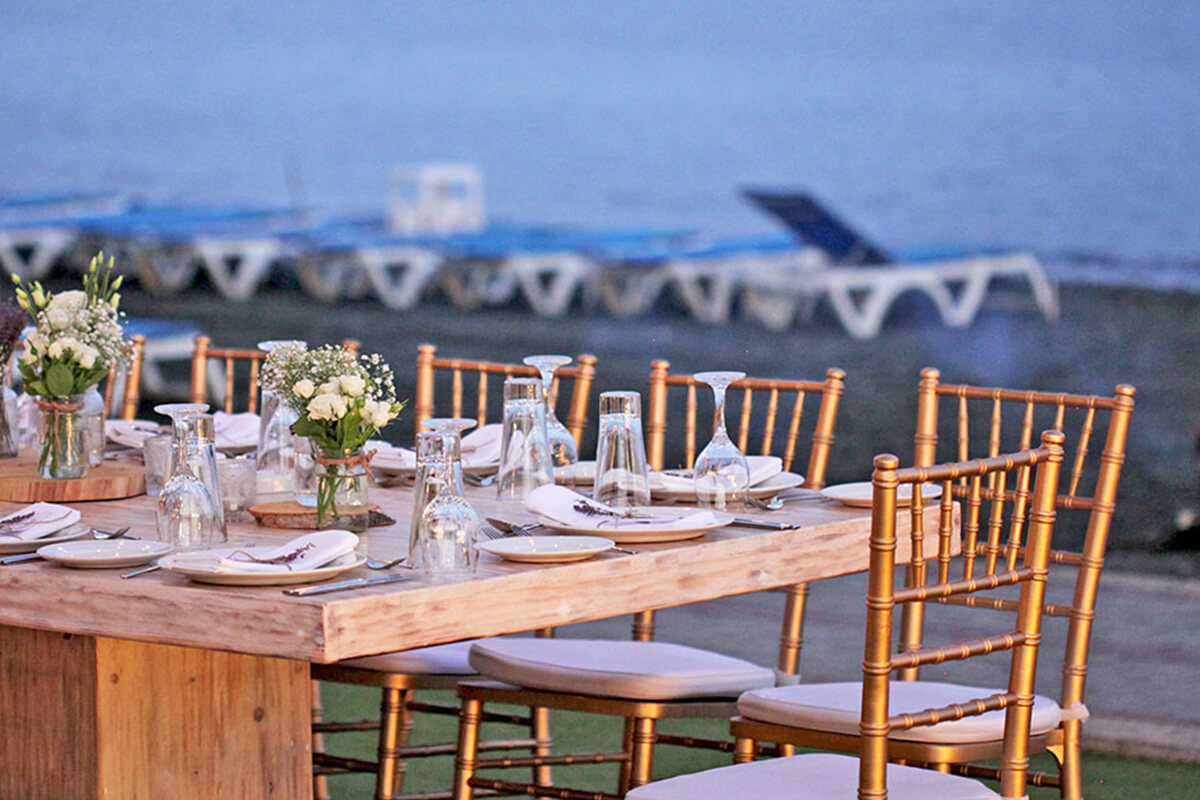 31-Poseidonia Beach Hotel Wedding Beach Night