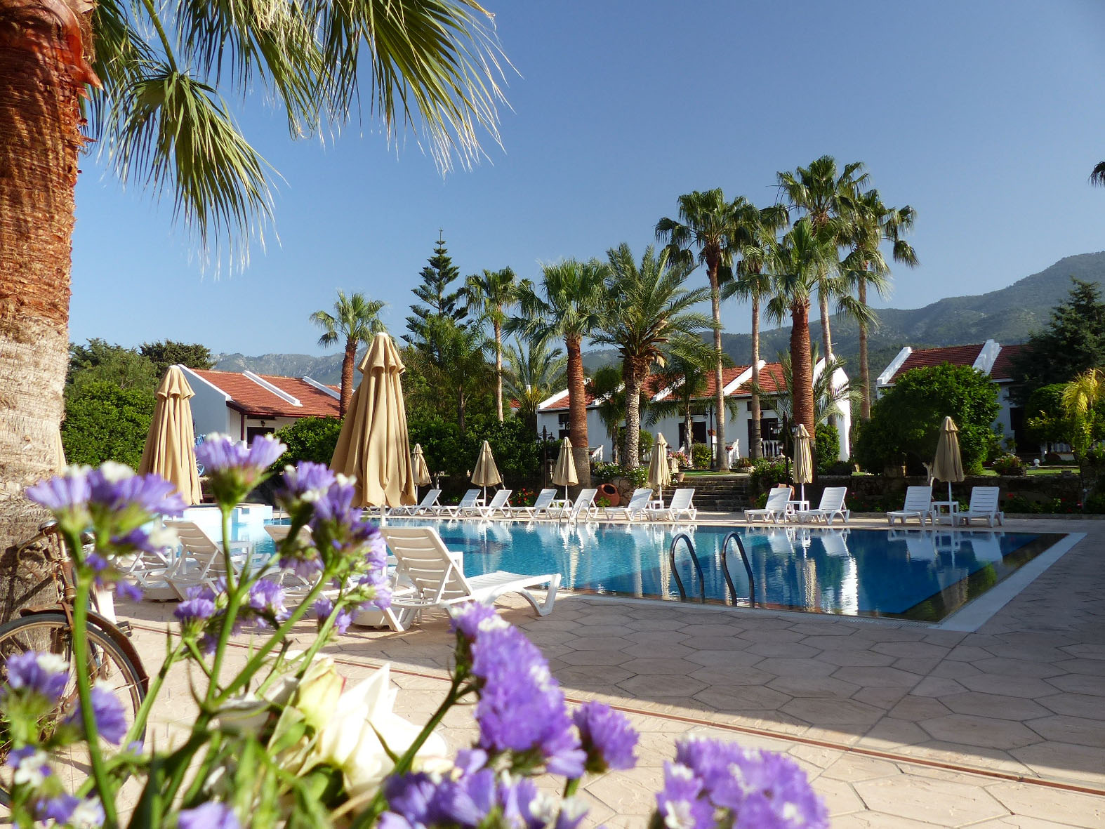almond holiday village pool view