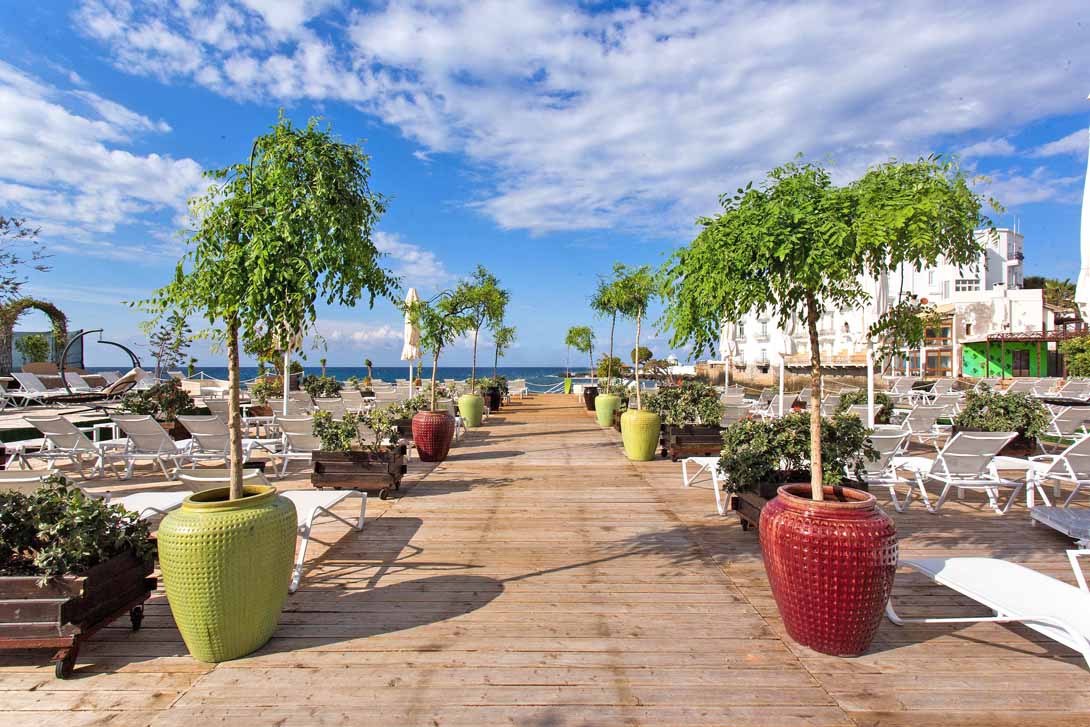 rocks hotel beach area kyrenia