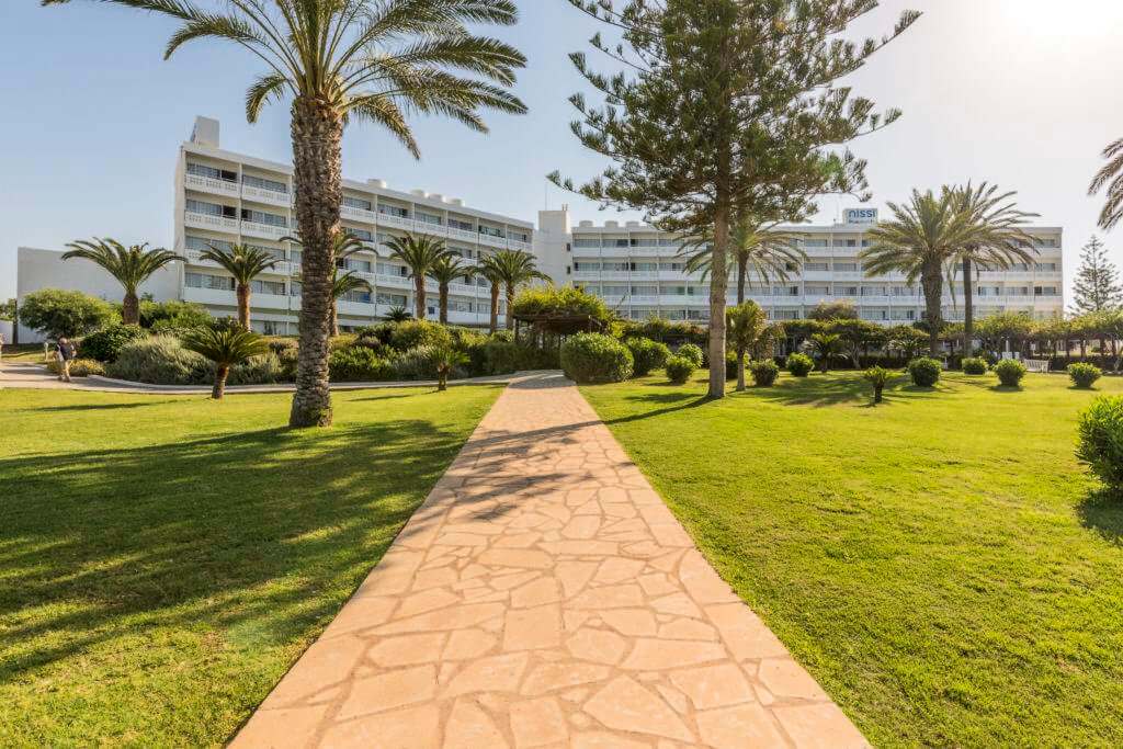 nissi beach hotel garden walk cyprus
