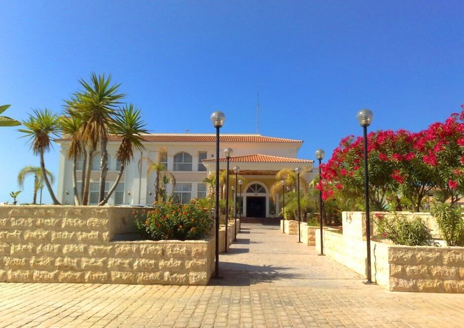 aktea beach hotel entrance cyprus